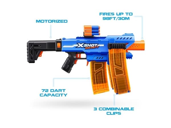 XSHOT Insanity Motorized Clip Mania (72 Darts)
