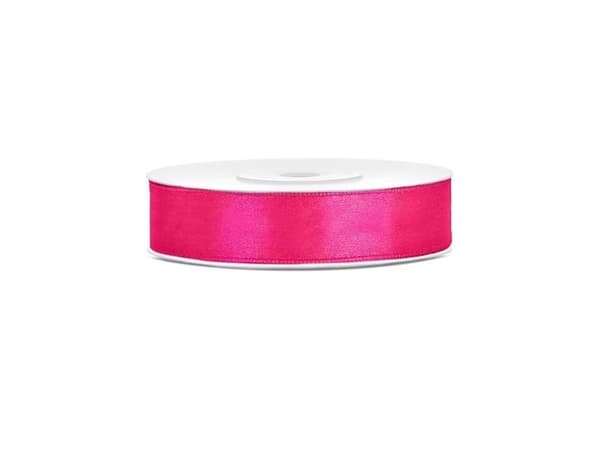Hot pink satinbånd 12mm