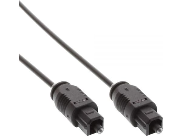 InLine 2m Opto Toslink, Toslink, Hanstik, Toslink, Hanstik, 2 m, musta