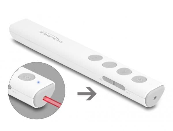 DeLOCK 64251, RF, USB, 30 m, Valkoinen