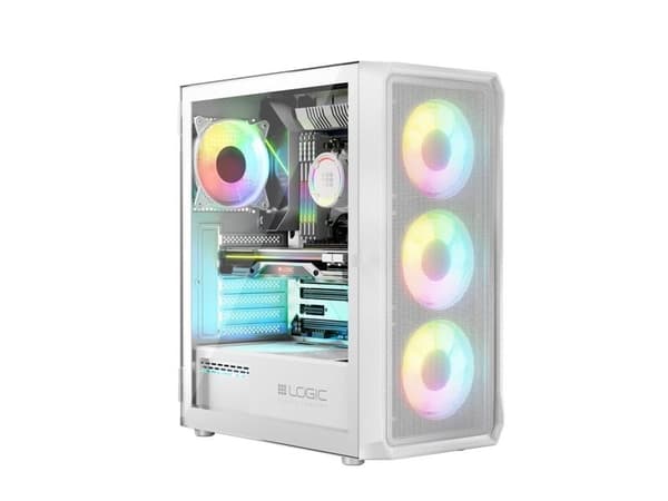 Logic Portos ARGB midi USB 3.0 chassi vit