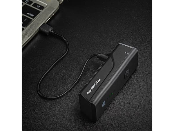 RockBros sykkel frontlys 260 lm + USB-C-kabel, 4 moduser