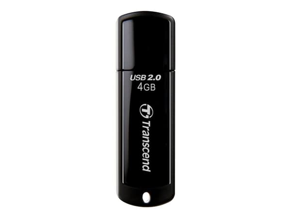 Transcend JetFlash 350 - USB-flashstasjon - 4 GB - USB 2.0 - svart