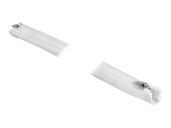Delock - Flätad ärm - 30 mm diameter med blixtlås - 1 m - vit