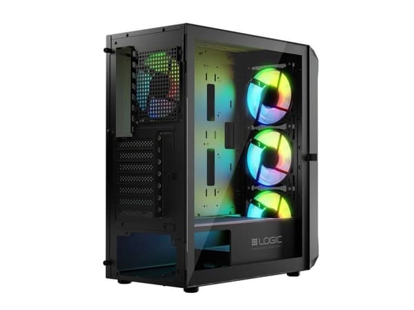 Logic PORTOS ARGB MINIDI USB 3.0 kabinet sort