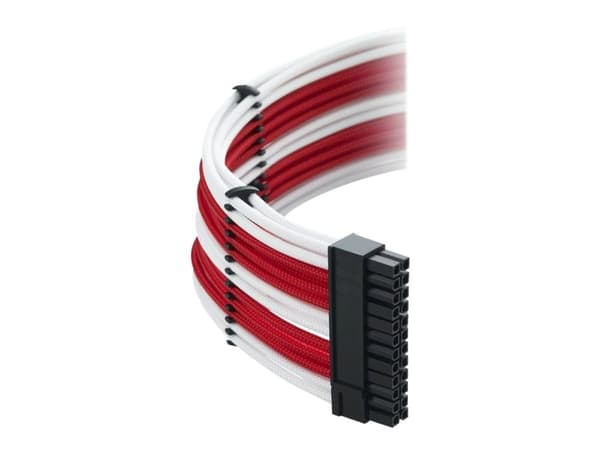 CableMod Classic ModMesh RT-Series - Strømkabelsett - hvit, rød