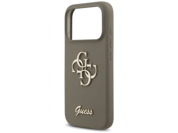 Guess Silicone Big 4G etui til iPhone 17 Pro, brun
