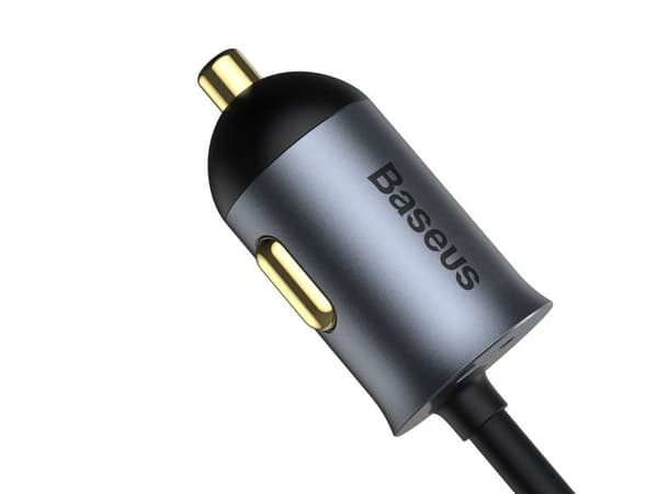 Baseus Share Together PPS multiladdare för bil 120W Space Grey (2U+2C) med förlängningskabel