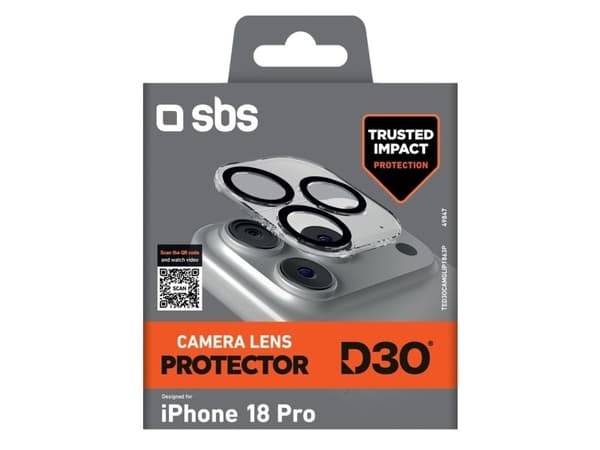 SBS Kameraobjektivbeskyttelse SBS D3O Camera Lens Protector til iPhone 18 Pro