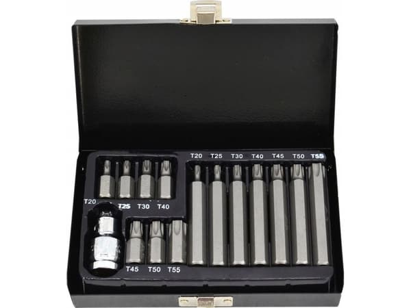 AWTOOLS TORX-bits 15 stk med hull BLACK LINE