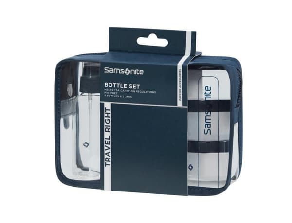 Samsonite Travel Bottle Set, Midnight Blue