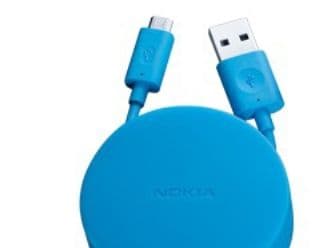 Nokia CA-190CD, USB A, Micro-USB B, Hankjønn/hankjønn, Cyan