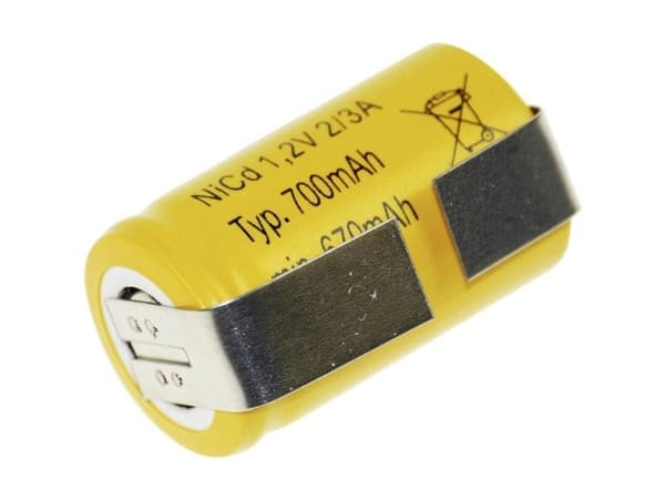 Mexcel spesialbatteri 2/3 A NiCd 1,2 V 700 mAh 1 stk
