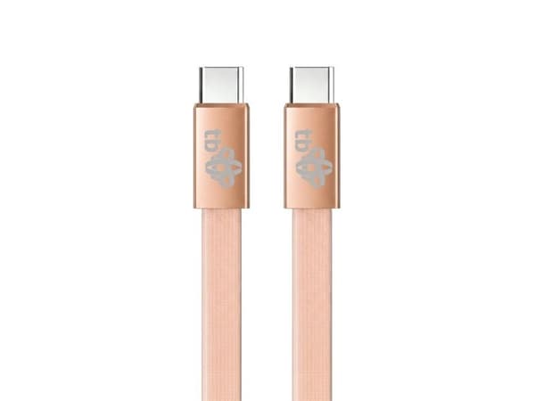 !TB USB C - USB C Cable 1m flat peach