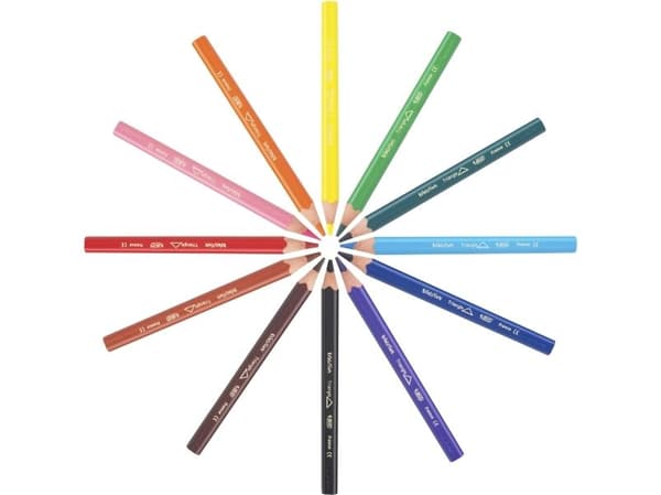 Farveblyanter, BIC Kids Evolution Triangle, pakke a 12 stk