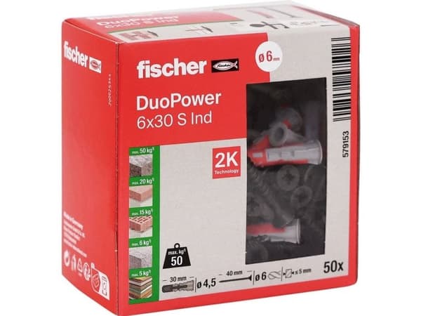 Fischer 579153 universalpluggar 30 mm 50 st