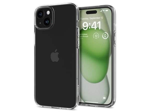 Spigen ACS06647, Mobilskal, Apple, iPhone 15 Plus, 17 cm (6.7"), Transparent