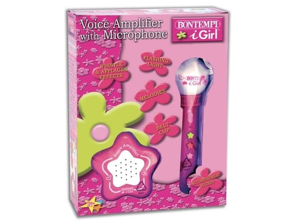 Bontempi Voice Amplifier with Microphone, Leksaksmikrofon, 3 År, AAA, 270 g, Rosa