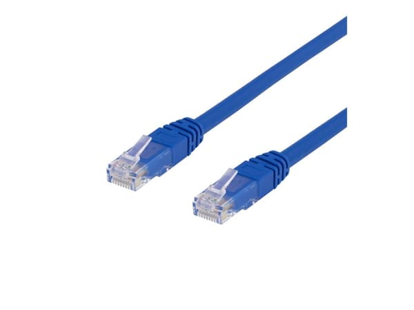 DELTACO U/UTP Cat6 patchkabel, LSZH, 2m, blå