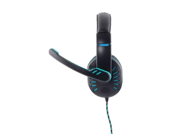 Crow gaming-headset med mikrofon, blå