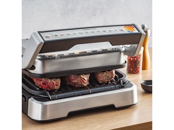 Tefal OptiGrill 2in1 GC773D10, Rustfritt stål, Metall, Rektangulær, Knapper, Rotasjon, Griddle, 600 cm²