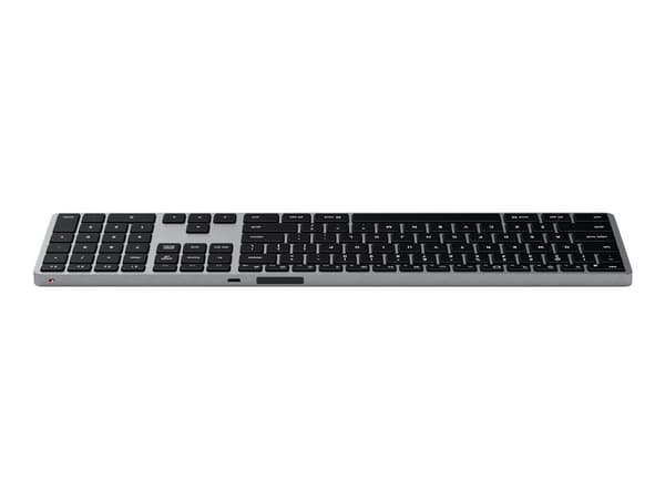 Satechi X3, Täysikokoinen (100 %), Bluetooth, QWERTY, Musta, Harmaa