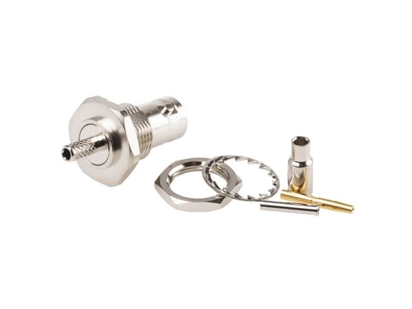 TE Connectivity jack Panel Mount BNC Connector, 50?, Crimp Termination, Straight Body