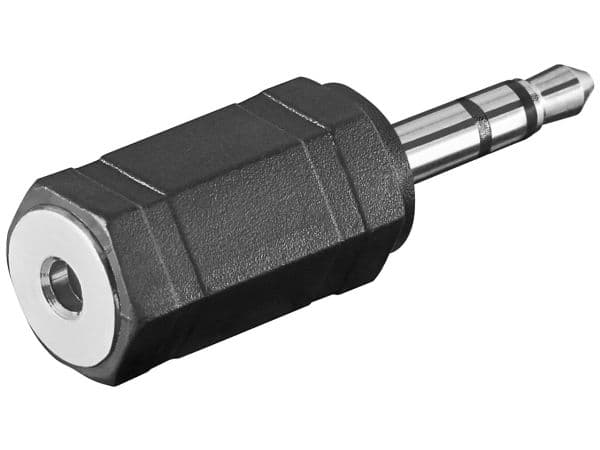 Goobay A 229, 3,5 mm, 2,5 mm, Sort