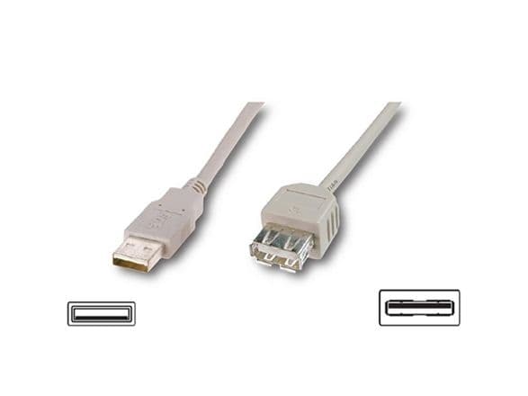 LogiLink 3m USB 2.0, 3 m, USB A, USB A, USB 2.0, Hanstik/Hunstik, Grå