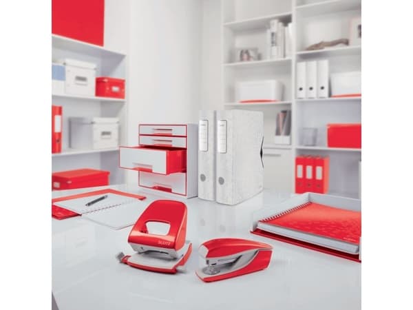 Perforaattori Leitz Mini 2hul/10arkWOW punainen