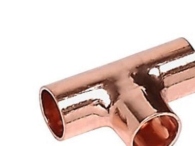 Tee 28 - 22 - 22 mm - med loddemuffer