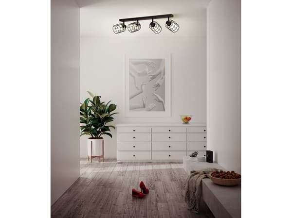 EGLO CONSACA CEILING 4XE27 SVART/HVIT
