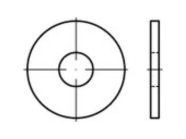 Bricka 5,3 mm 15 mm rostfritt stål A4 TOOLCRAFT 1069024 (1000 st)