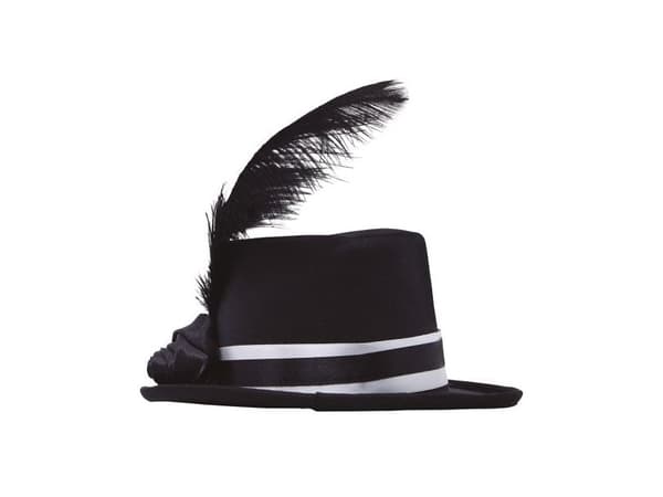 Mini hatt med fjær