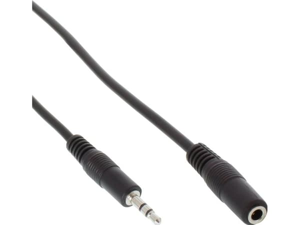 InLine 99935, 3.5mm, Hankjønn, 3.5mm, Hunkjønn, 5 m, Svart