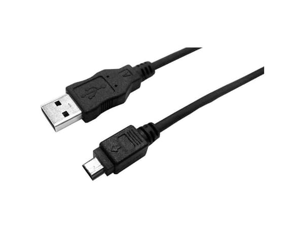 LogiLink USB 2.0 A/mini-A 3m, 3 m, USB A, mini-USB A, USB 2.0, Hanstik/Hanstik, Sort
