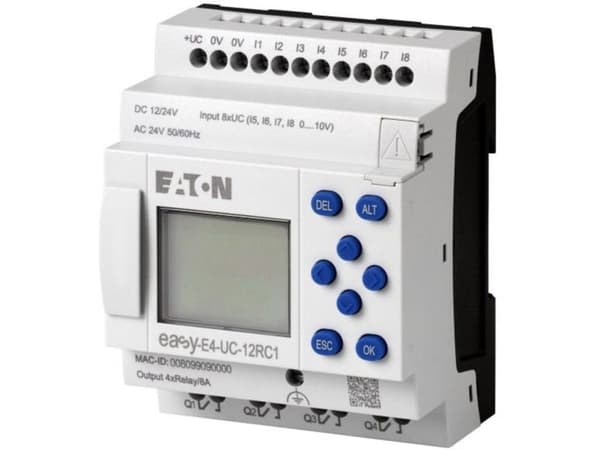 programmerbart relé easyE4 230VAC/DC 8DI 4DO-R EASY-E4-AC-12RC1 197215