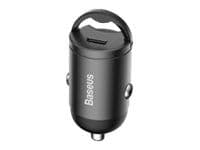 Baseus Tiny Star Mini - Bilstrømadapter - 30 watt - 3 A - PD 3.0, QC 4.0+ (USB-C) - grå