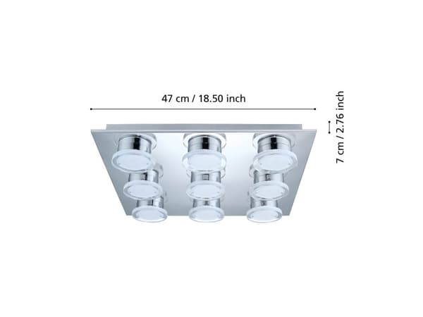 EGLO CISTERNO LOFT 9x4,5W krom/akryl