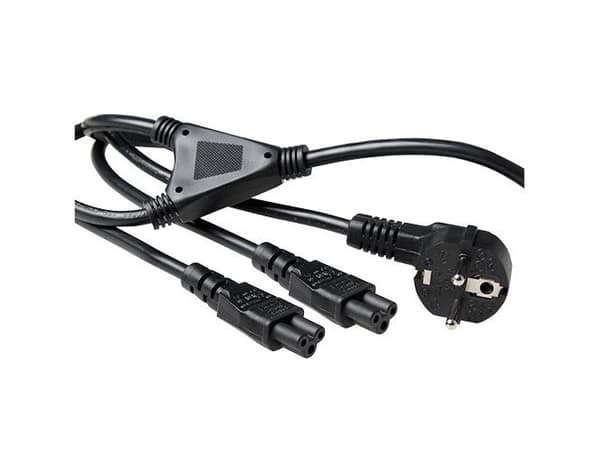 ACT POWERCORD SCHUKO-2XC5 BK  1.80M