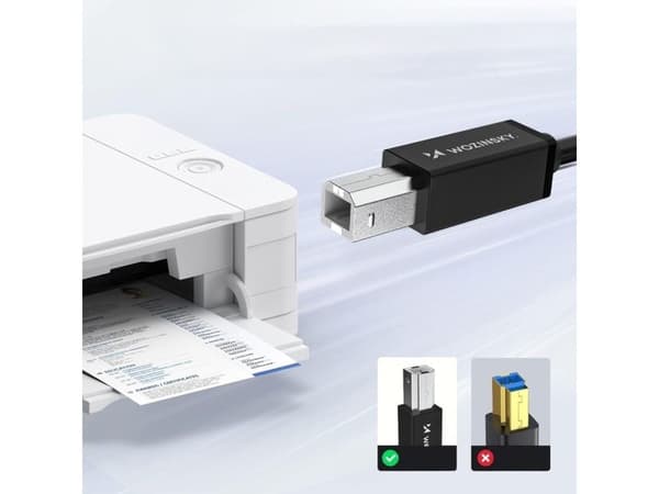 Wozinsky WKDDY3S USB-B - USB-A 480Mbps 2m kaapeli - musta