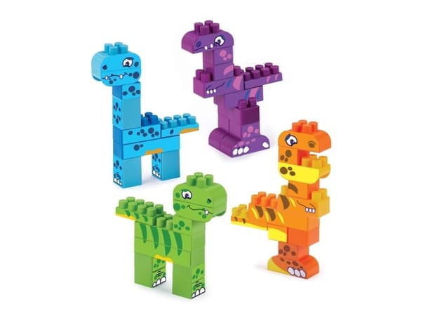 Låda med dinosauriebyggstenar 150 st