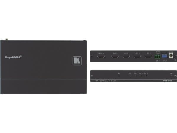 Kramer VM-4H2 - Video/lyd-splitter - 4 x HDMI - stasjonær