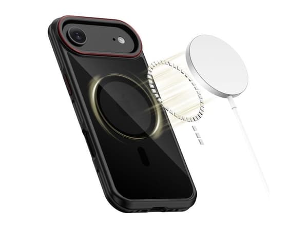 Tech-Protect MagHybrid MagSafe Case for iPhone Air - Black and Red