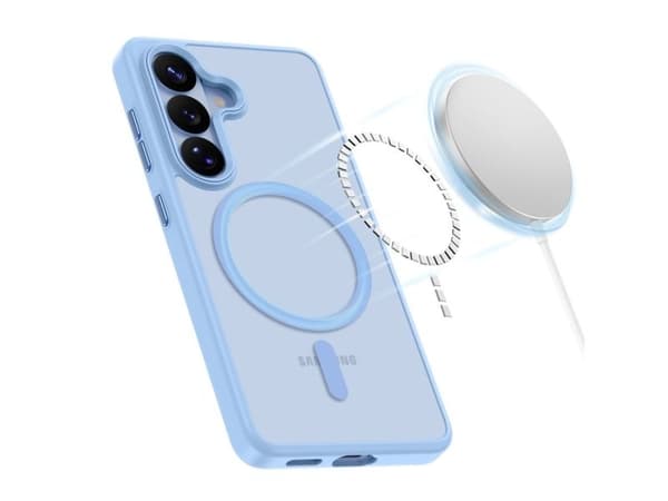 Tech-Protect Magmat MagSafe Case for Samsung Galaxy S26 - Matte Blue
