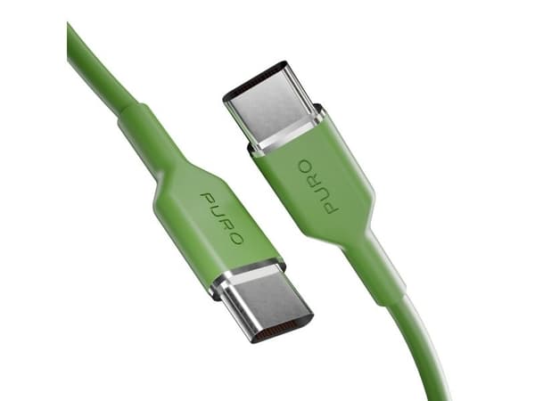 Puro ICON USB-C - USB-C-kaapeli 1.5m - žalias