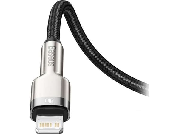 Baseus Cafule, 1 m, Lightning, USB C, Hankjønn, Hankjønn, Sort
