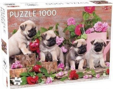 Tactic Tactic puzzle 1000 pug puppies