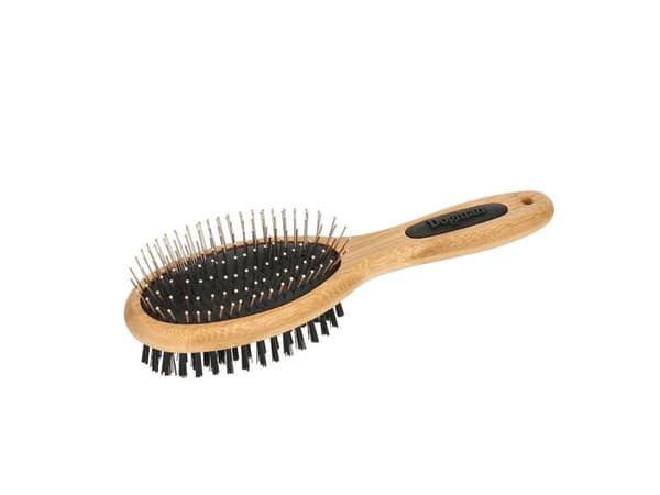 Dogman Borste 2-i-1 Bamboo M 22cm