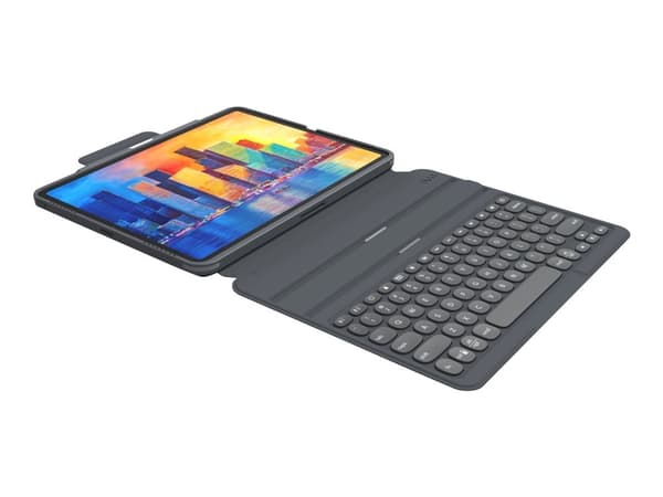 ZAGG Pro Keys, QWERTY, englanti, Harmaa, Monivärinen, Langaton, Bluetooth